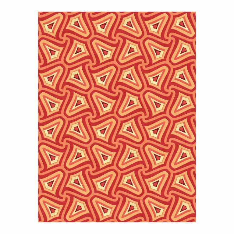 geometric spiral crimson wool rug custom tufted 9x12