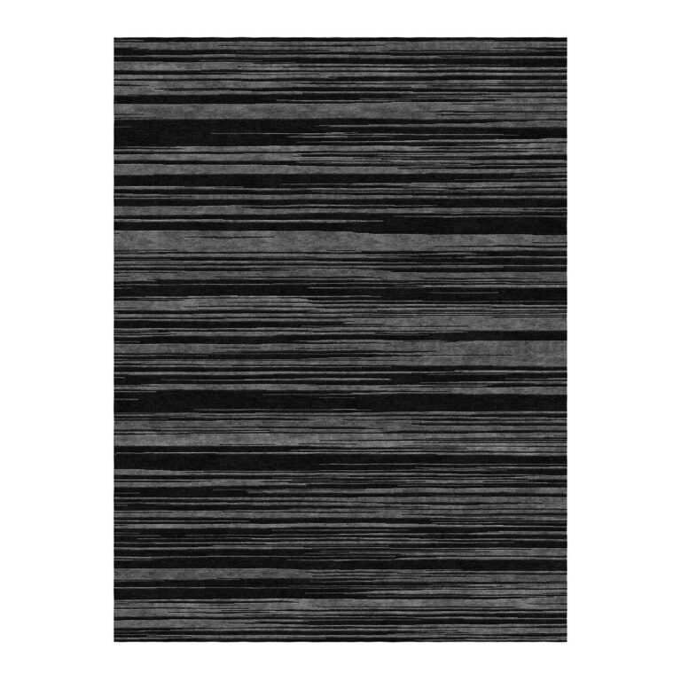 custom tufted wool rug monochrome stripes 9x12-1