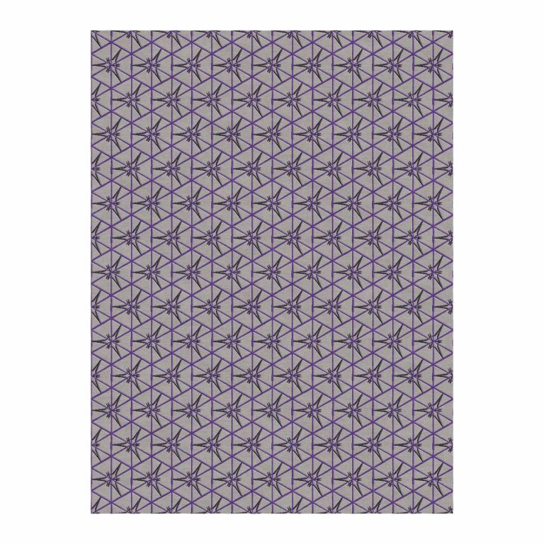 geometric star tufted wool rug purple gray 9x12-1