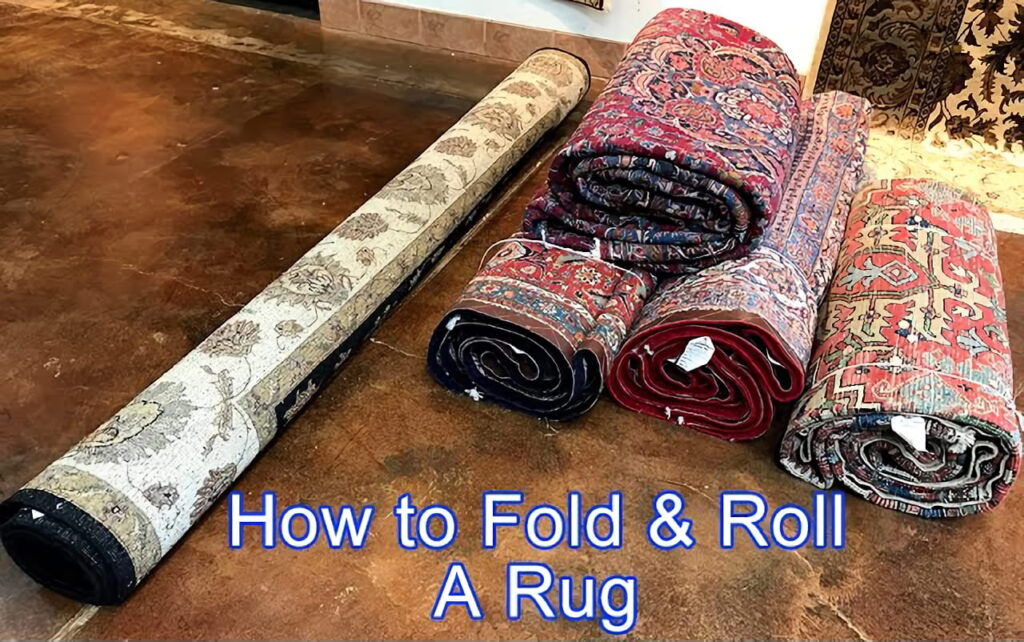 how to fold a rug