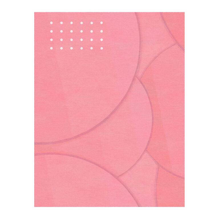 minimalist pink striped tufted wool rug 8x10-1
