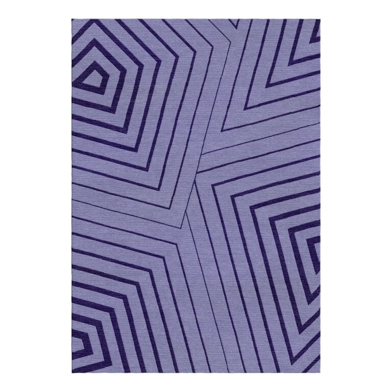 purple gradient minimalist wool rug 200x290cm