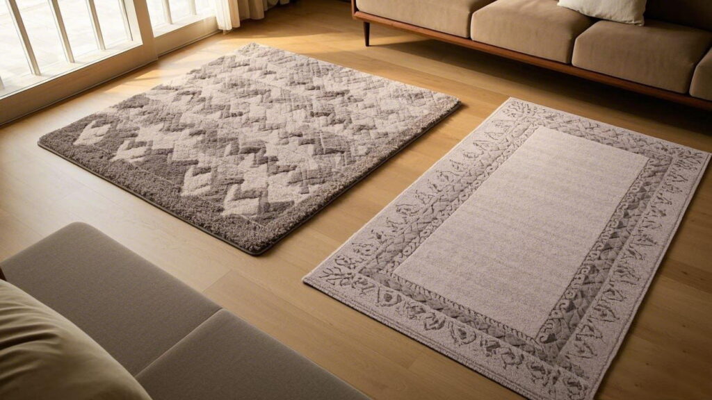 tufted rug vs flatwoven rug