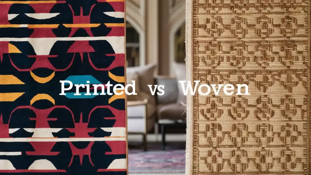 printed rug vs woven rug